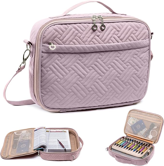 IMAGINING Bible Cover for Women - Stylish Large Bible Covers - Bible Case with Handles - Bible Bag Journal Case - Bible Carrying Case for Women - Bible Gift - Book Protector for Book Lovers
