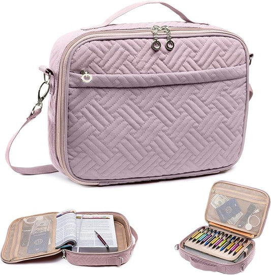IMAGINING Bible Cover for Women - Stylish Large Bible Covers - Bible Case with Handles - Bible Bag Journal Case - Bible Carrying Case for Women - Bible Gift - Book Protector for Book Lovers