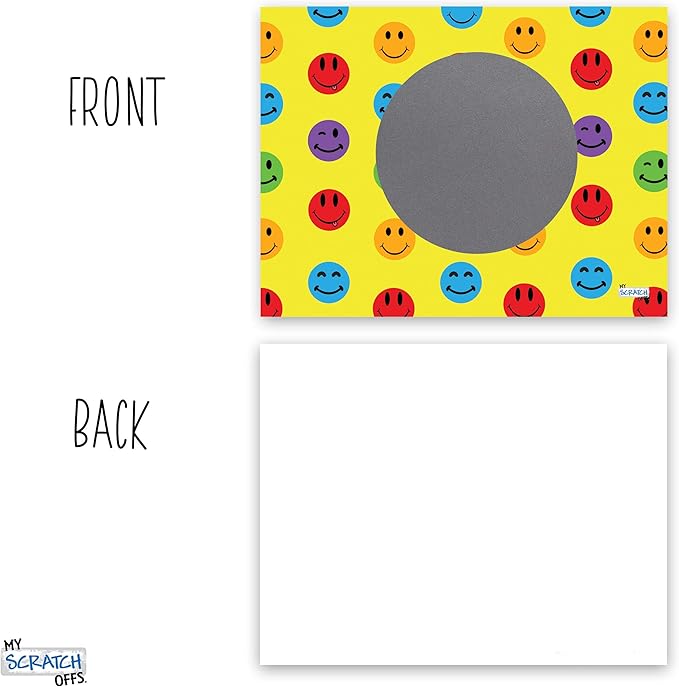My Scratch Offs Scratch-Off Card Prizes for Kids Students Smiley Teacher Rewards Supplies for The Classroom 20 Pack