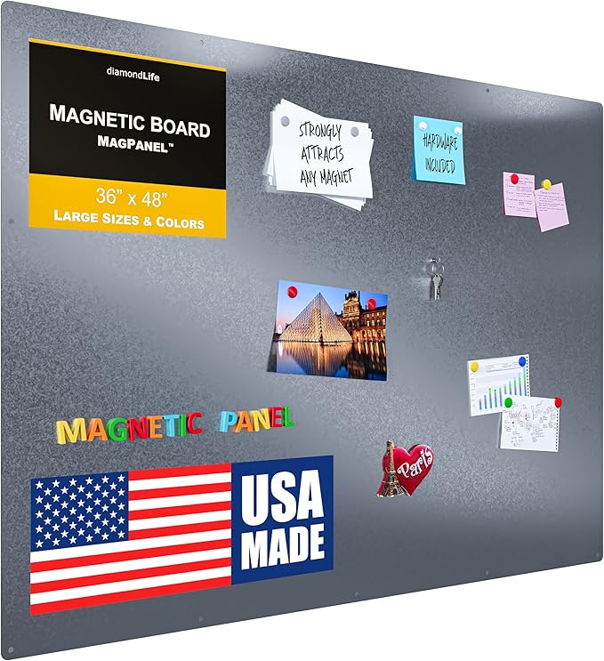 33.5�x45.5� - Magnetic Board - Memo & Vision Boards for Home, Office, and Classroom - Magnet-Board for Kids - Pre-drilled Mounting Screws Included