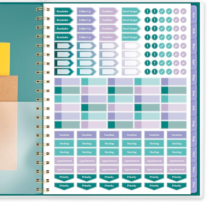 Mead Cambridge 2027 Planner, Weekly & Monthly, 8.5" x 11", Ombre Mist (1851-905-27)