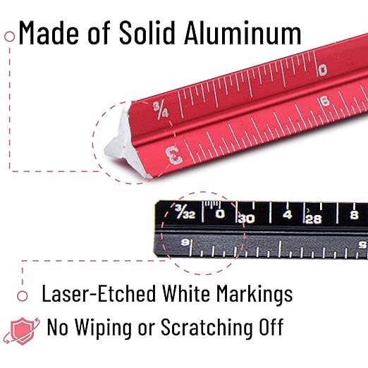 Mr. Pen- 6 Inch, 2 Pack, Pocket Size Ruler, Small Architectural Scale