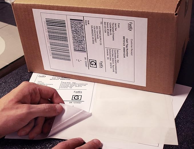 ChromaLabel 8.50 x 5.50 Inch Half Sheet Shipping Labels for Laser and Inkjet Printers, 50 Sheets, 100 Pack