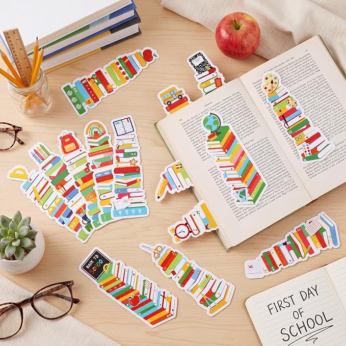 Kolldenn 150 Pcs Book Tracker Bookmarks Bulk 6.3 x 1.97 Inch Bookshelf Love to Read Bookmarks Paper Tracking Double Sided Reading Page Markers for Back to School Reading Lover(Stationery)