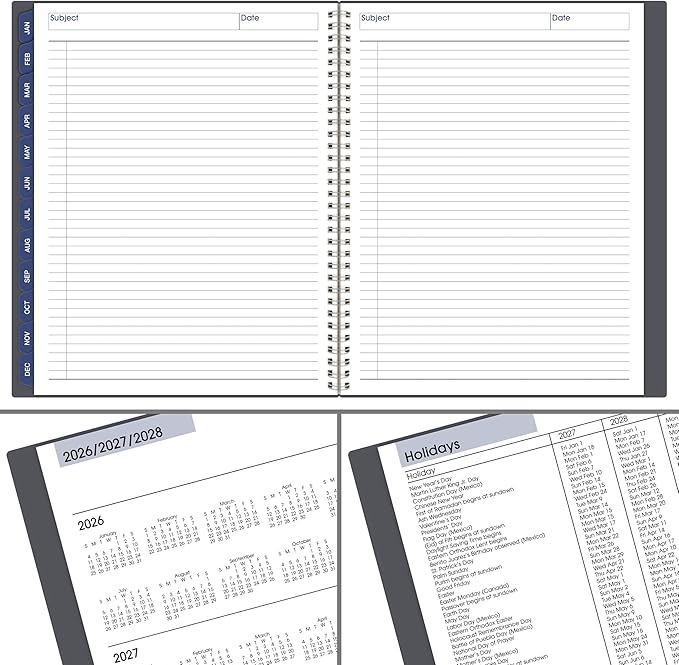 AT-A-GLANCE 2027 Appointment Book Planner, Weekly & Monthly, 8.5" x 11", Quarter-Hourly, DayMinder, Gray (GC5200727)