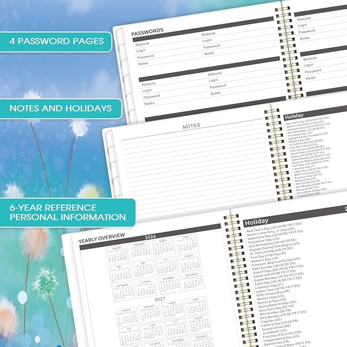 Monthly Planner/Calendar 2026-2031 - 5 Year Monthly Planner 2026-2031 from Jul 2026 - Jun 2031, 9" x 11", 2026-2031 Calendar Planner with Marked Tabs