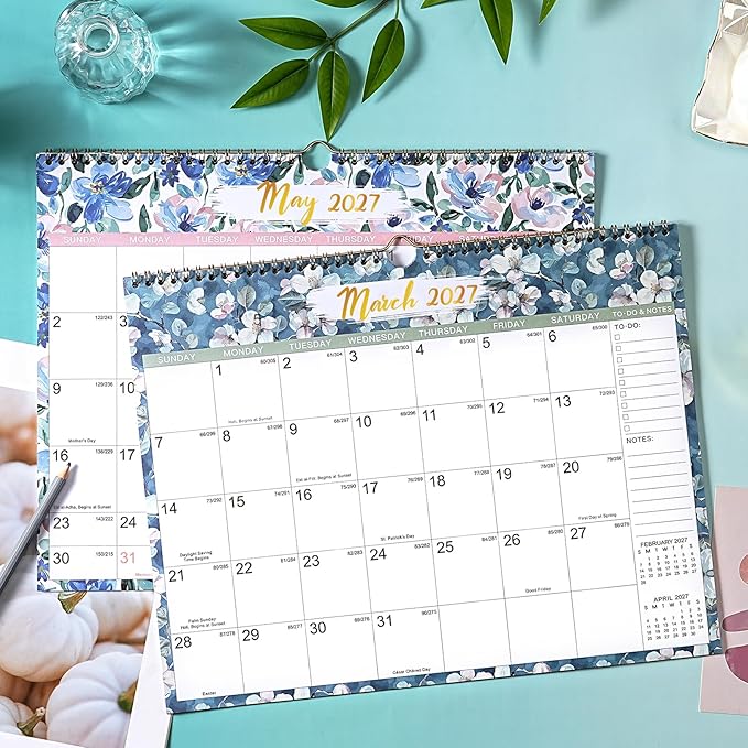 Calendar 2026-2027 - 2026-2027 Wall Calendar, Jul 2026 - Dec 2027, Large Wall Calendar 2026-2027, 15" x 11.5", 18 Months Calendar 26-27 Large with Hook, Notes & To-do List, Perfect for Organizing