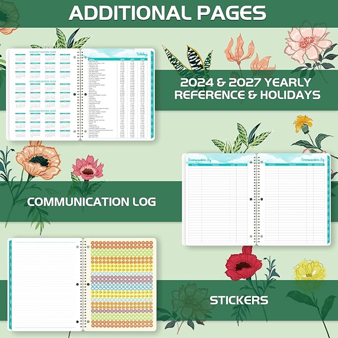 Student Planner 2026-2027 - School Planner 2026-2027, Jul. 2026 - Jun. 2027, 9'' x 11'', Weekly Lesson Planner, Academic Planner with Stickers, Week's Goals, Tabs, Twin-wire Binding and 3-Hole Punched