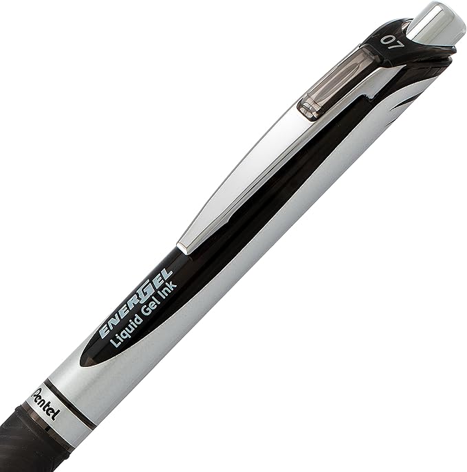 Pentel EnerGel RTX Retractable Liquid Gel Pen, (0.7mm) Metal Tip, Medium Line,Assorted Ink, 8 count (BL77BP8M1), (Pack of 2)