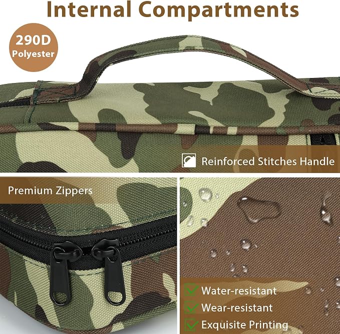 Bible Cover with Durable Handle, Carrying Book Case Church Bag Bible, Protective with Zippered Pocket, Bible Study Accessories Supplies, Book Protector for Book Lovers, Camouflage
