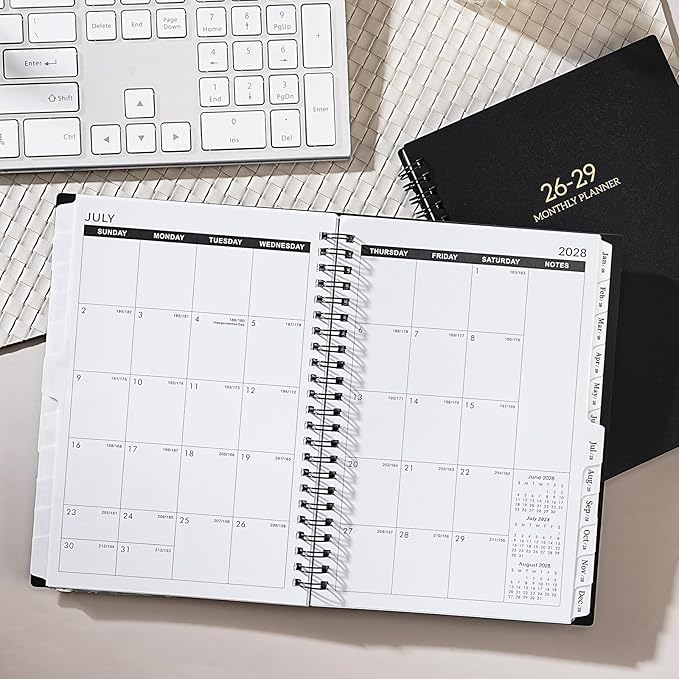2026-2029 Monthly Planner/Calendar - 3 Year Monthly Planner 2026-2029, Jul. 2026 - Jun. 2029, 6.3" x 8.4", monthly planner with Spiral Bound, Notes Pages, 36-Month Tabs, Inner Pocket, 3 Year Calendar