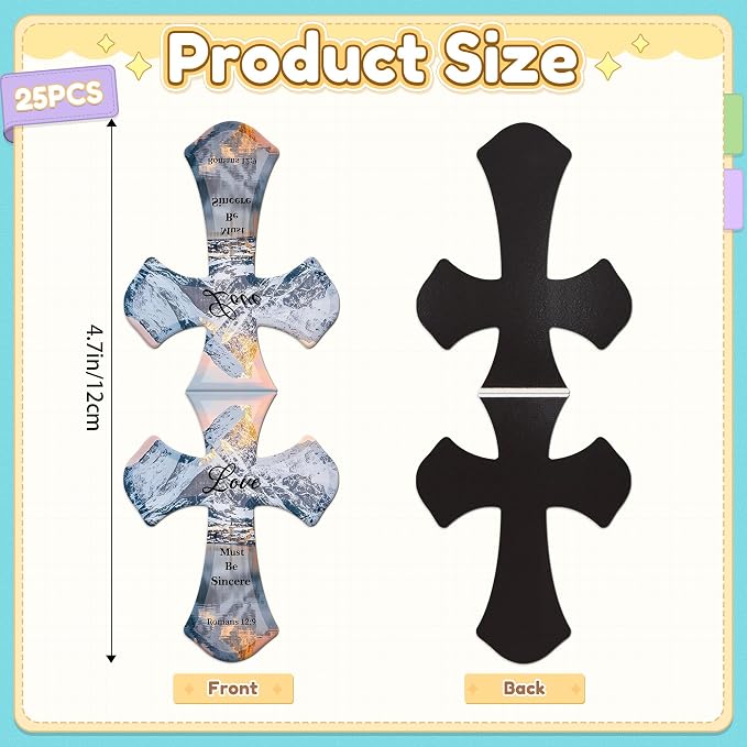 25Pack Magnetic Bookmarks Christian Bookmarks Bulk Cross Bible Bookmark for Reading Women Men Kids Teacher Book Lovers Gifts, Religious Magnet Bookmark Clips Cute Personalized Book Markers (Scenery)