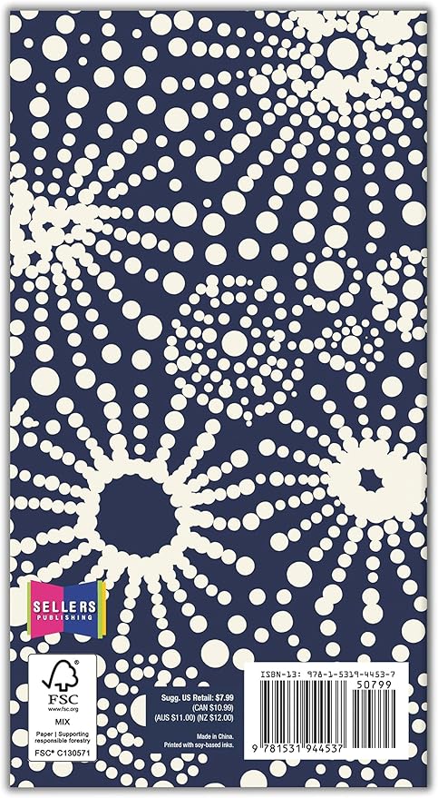 2026 Pocket Planner: 2-Year-Plus Monthly Pocket Calendar Book (24-Month): January 2026 - December 2027, Purse Size 6.5" x 3.5", Indigo Urchins