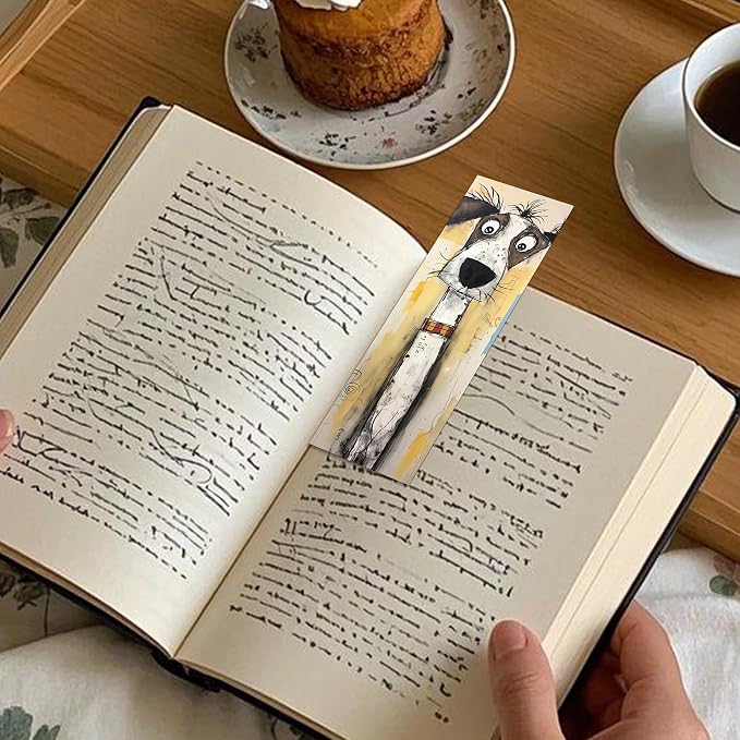 60 Pcs Funny Dog Bookmarks Bulk, Cute Puppy Theme Paper Book Marks for Reading Kids, Colorful Cartoon Dog Page Markers for Women Men Kids, Book Lover Gifts and Classroom Supplies