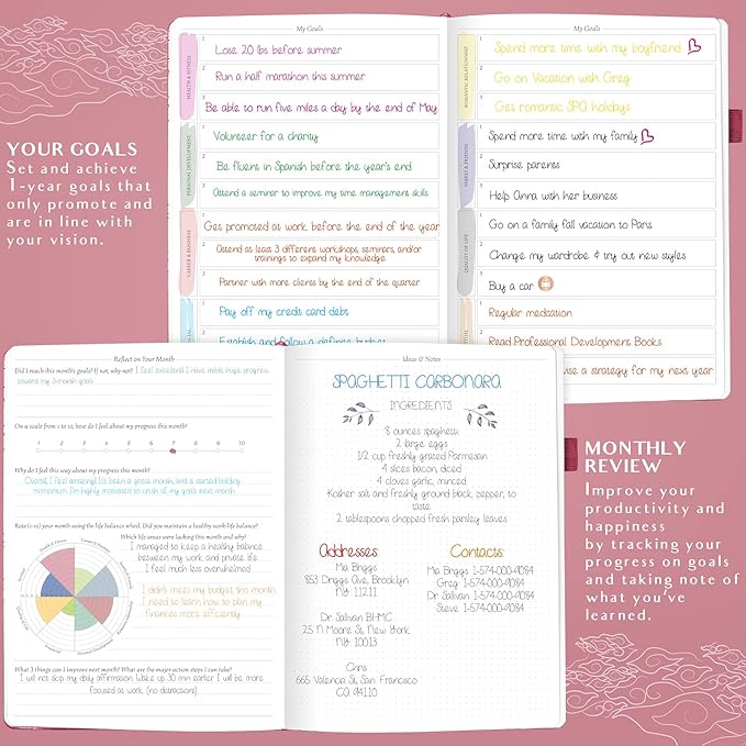 Legend Planner PRO Hourly Schedule - Weekly & Daily Organizer with Time Slots. Appointment Book Journal for Work & Personal, A4 (Hot Pink)