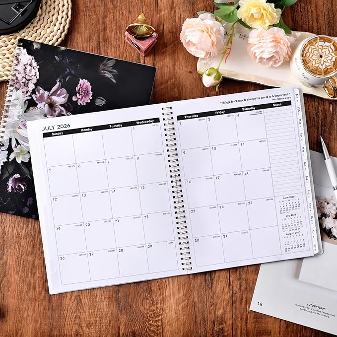 2026-2028 Monthly Planner - 9'' x 11'', Large Monthly Calendar Planner 2026-2028, JUL. 2026 - JUN. 2028, 2 Year Calendar with Tabs, Twin-wire Binding, Useful Inner Pocket, Premium Paper