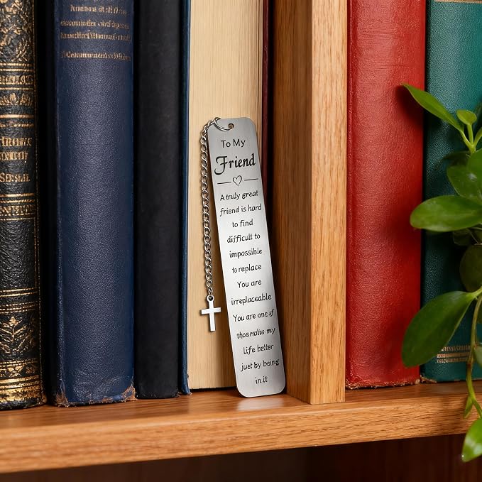 Friendship Gifts for Women Friends, Best Friend Birthday Gifts for Her, Sentimental Bookmark for BFF, Long Distance Friendship Thank You Gifts for Female Friend, Going Away Gifts