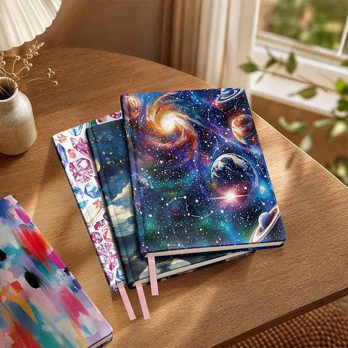 6 Pack Stretchable Book Covers, Jumbo Book Covers for Paperbacks Hardcover Books up to 9 x 11 Inches, Reusable Washable Protective Fabric Books Sleeves, Colorful