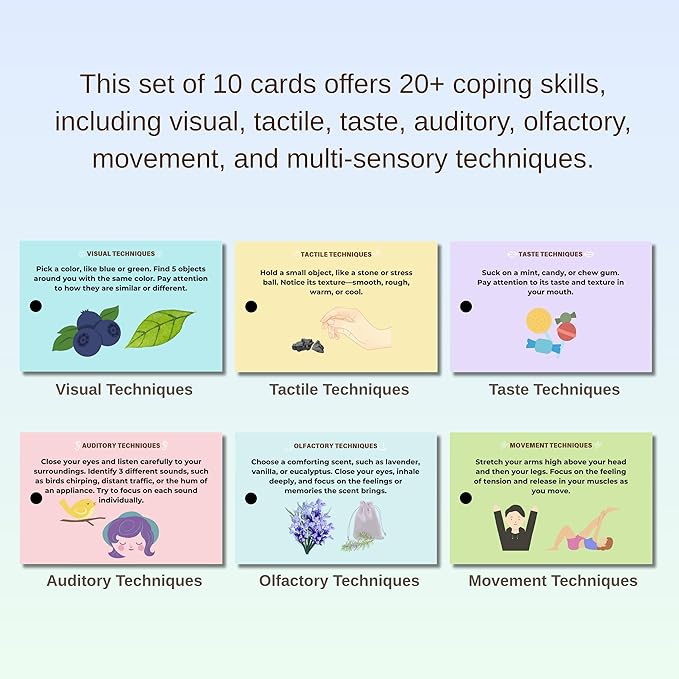 Coping Skills Cards – Mindfulness & Self-Care Deck for Adults & Teens – Emotional Wellness Activities for Focus, Calm & Resilience – Great for Educators, Counselors & Personal Use