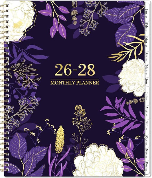 2026-2028 Monthly Planner - 2 Year Monthly Planner/Calendar 2026-2028, July 2026 - June 2028, 11" x 9", 24 Monthly Planner with Tabs, Back Pocket, Holidays, Twin-Wire Binding, Note Pages