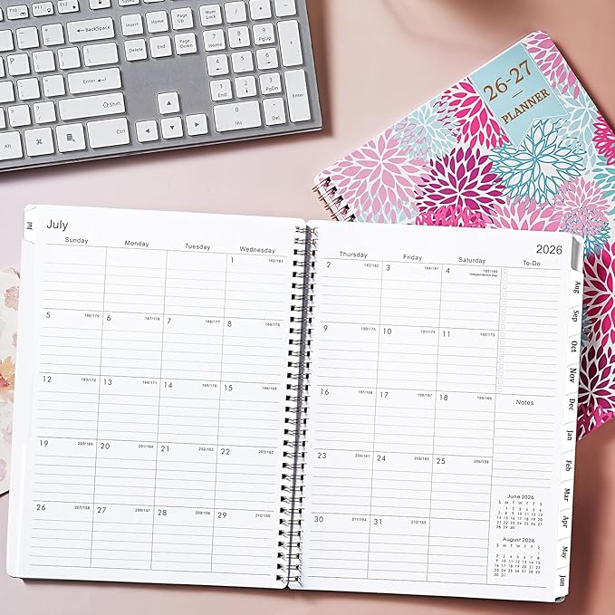 Planner 2026-2027 - 9'' x 11'' Calendar Planner 2026-2027, Jul. 2026 - Jun. 2027, Planner Weekly and Monthly, Large Planner 26-27 with Monthly Tabs, Inner Pocket