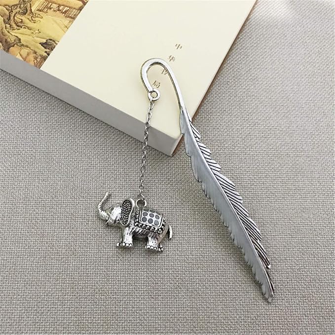 Luminous Bookmark, Retro Glow in The Dark Reading Bookmarks for Women Men Lovers,Book Markers with Pendant Holiday Gifts