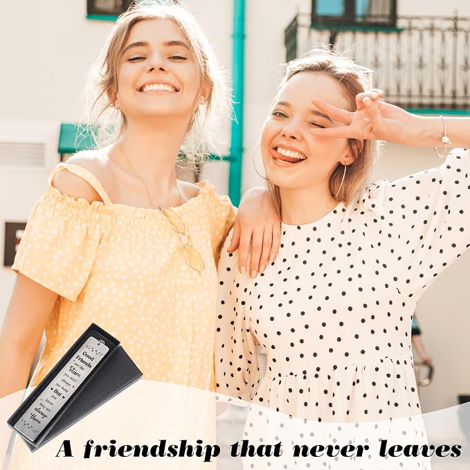 Long Distance - Stainless Steel Bookmark with Blue Enamel Butterfly Charm, Friendship Bookmarks for Book Lovers, Birthday, Graduation, Christmas, Keepsake