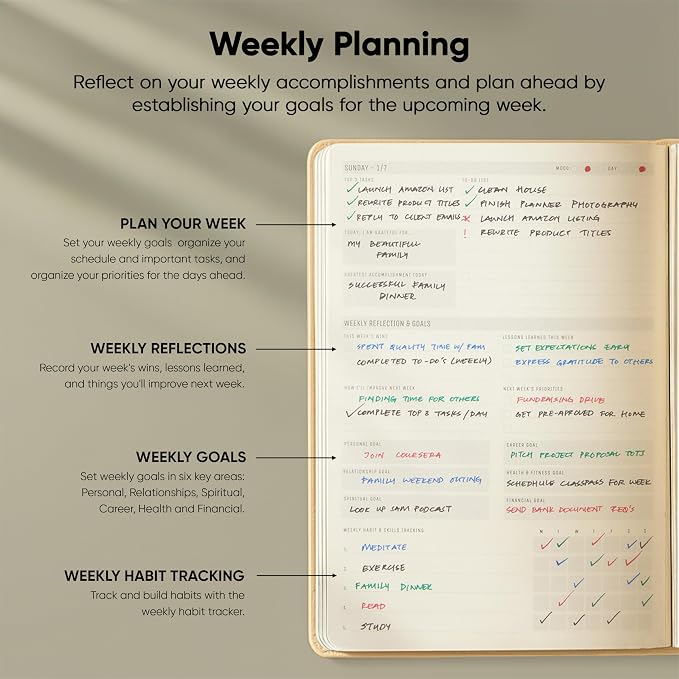 Dated, 2026 Planner, 5.8” x 8.3” - The #1 Productivity Planner to Achieve Your 2026 Goals - Planner 2026-2027 by PRODUCTIVITY STORE (A5, CREAM)