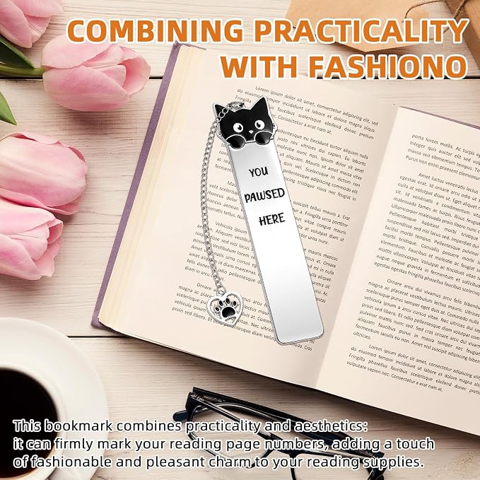 2Pcs Cat Silly Goose Bookmark Funny Gifts for Men Women Book Lover Cute Metal Book Mark Stainless Steel Bookmark Reading Lover Gifts Accessories Unique Friend Coworker Teacher Gift Birthday Gift