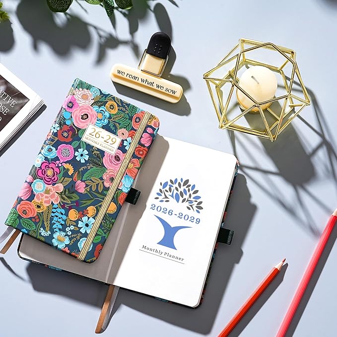 Pocket Calendar 2026-2029 - 3 Year Monthly Planner 2026-2029, Jul. 2026 - Jun. 2029, 6.3" x 3.7", Pocket Planners 2026-2029 with Elastic Closure