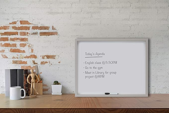 Mikasa White Board with Dry Erase Pen, 24x19-Inch, White