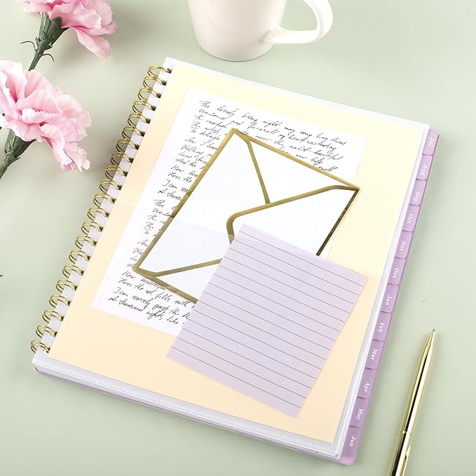 Cambridge Planner 2026-2027 Weekly & Monthly Academic 12-Month July-June, 8-1/2" x 11", Cherrywood Lane, Peony Lace (CL18-905A)