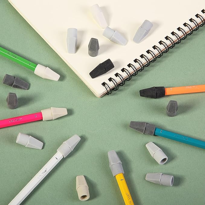 Mr. Pen- Pencil Erasers Toppers, 120 Pack, Colorful, Latex Free, No Smudge, Mr Pen Erasers for Pencils