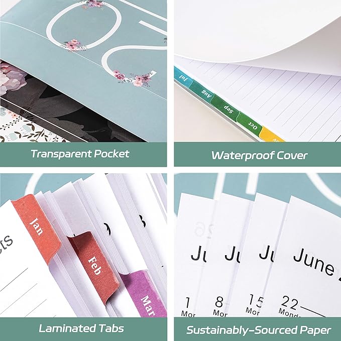 2026 Planner - Jan. 2026 - Dec. 2026, 8.5" x 11" Planner Weekly and Monthly, Calendar Planner 2026 with 3 Interchangeable & Waterproof Covers, 12 Monthly Tabs
