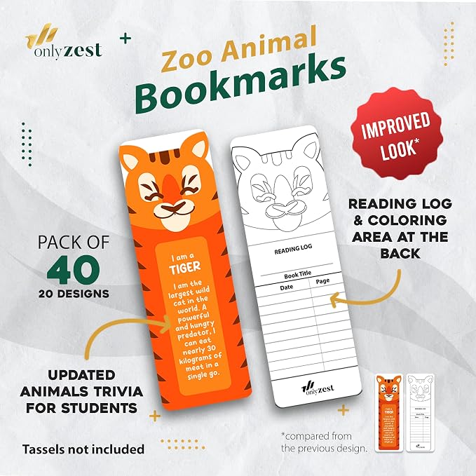 Fun Bookmarks in Bulk for Kids - 40 Pack Kids Book Mark for Reading, Gifts for Students from Teachers, Bookmarks for Boys, Girls, Classrooms Rewards, Reading Incentives