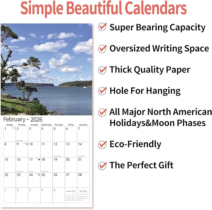 2026 Wall Calendar,Calendar 2026, July 2025 - December 2026, Wall Calendar Whispers Of The Wild, 12" x 24" Opened,Full Page Months Thick & Sturdy Paper for Gift Perfect Calendar Organizing Planning