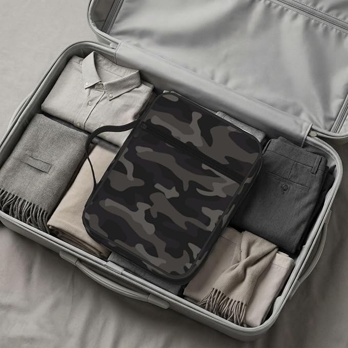 Camo Black and Grey Camouflage Bible Cover Case Carrying Book Protector Case Bible Study Supplies Accessories Holder Case Christian Gift for Women Men