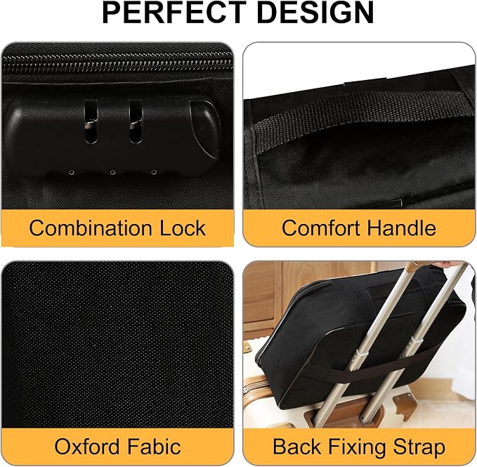 GuliPostan Large Capacity Multifunctional Lockable Document Bag with Lock, 2-Layer Waterproof Organizer for Home and Travel Use, Ideal for Families, Travelers, and Office Professionals