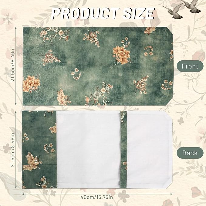 ASTIMESA Book Sleeve Covers for Paperback, A5 8.46 x 5.8 Inch Fabric Book Cover Protector, Adjustable Book Protector Case Pad for Hardcover Softcover Novels Protection (Spring Flora, 8.46 x 5.8)