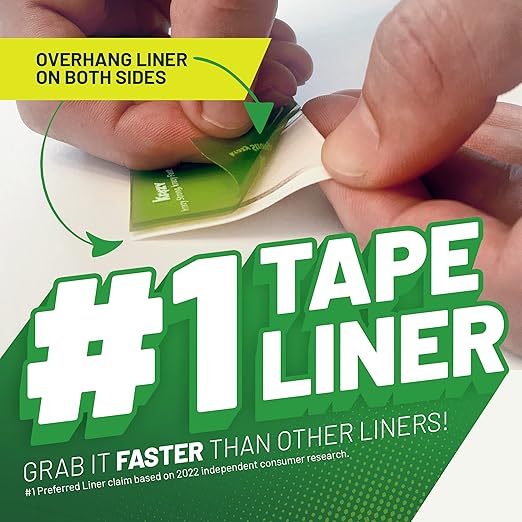 Krazy Tape Clear Bond Double Sided Mounting Tape, 1"x2", Pack of 24 Pre-Cut Pieces, Easy Lift Transparent Adhesive Strips for Glass, Leather, Metal, Drywall & Wood Surfaces, Indoor & Outdoor Use