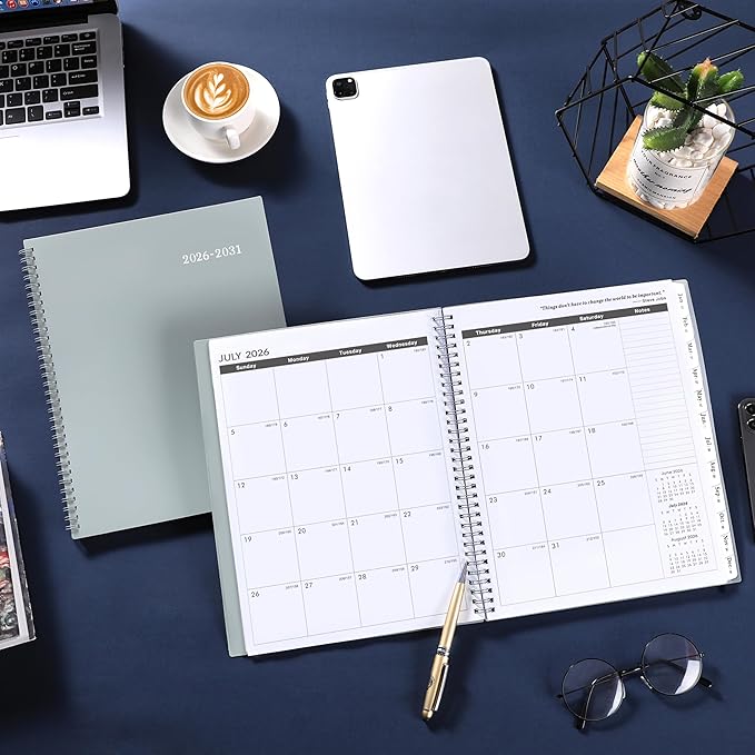 2026-2031 Monthly Planner/Calendar - 5 Year Planner from Jul.2026 - Jun.2031, 60 Month, 9" x 11", Monthly Calendar 2026-2031, 5 Year Calendar - Grey