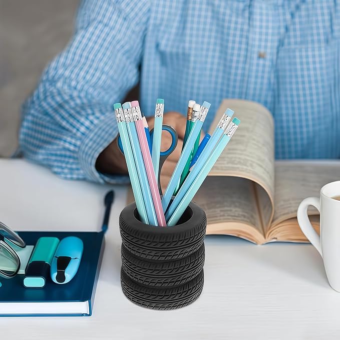 Adorable Cartoons Pencil Holders - Multifunctional Desktop Organizers (Tire)