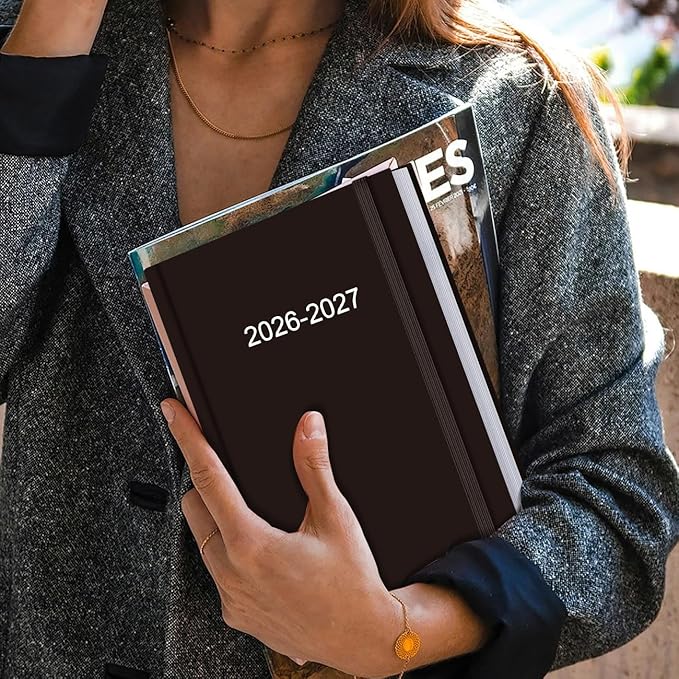 Planner 2026-2027 - 5.8" × 8.3" Weekly & Monthly Planner from July 2026 to June 2027, Large Planners 2026-2027 with Perfect Organizer, Hardcover, Inner Pocket, Black