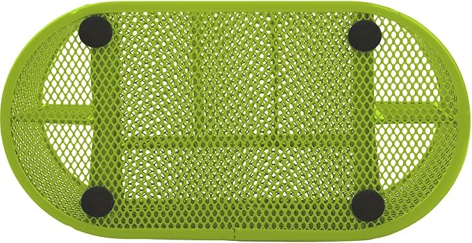 GPCT Office School Home/Teacher Supplies Mesh Desk Pen Organizer. Comes W/ 4 Pencil Cups For Highlighters/Pens/Sharpie, 4 Square Compartments For Paper Clips/Sticky Notes & 1 Supply Drawer- Green