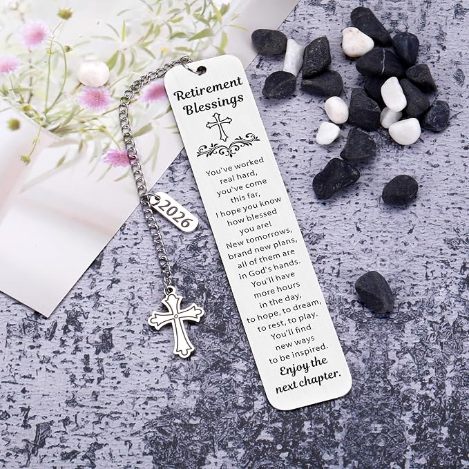 Christian Retirement Gift for Woman Men - Retirement Blessings Bookmarks Happy Retirement Gifts for Women Employee Boss Friends Retired 2026 Teacher Nurse Going Away Leaving Farewell Gift for Coworker