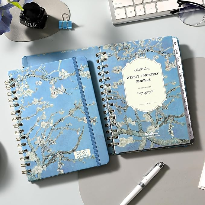 Planner 2026-2027- Academic Planner 2026-2027, JUL 2026 - JUN 2027, 6.4" x 8.5" Calendar Planner, Monthly Tabs, Hardcover, Thick Paper, Daily Organizer
