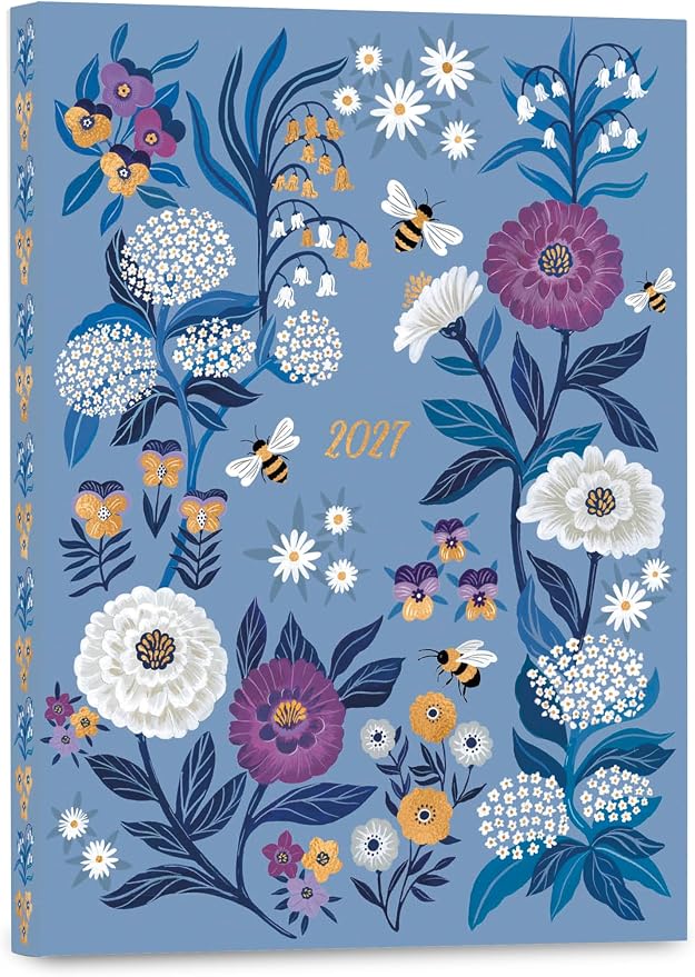 High Note 2027 Planner, 17-Month Weekly & Monthly Flexible Cover Calendar Book with Goal & Project Planning Pages, August 2026 – December 2027, 5.75" x 7.5", Garden Bee