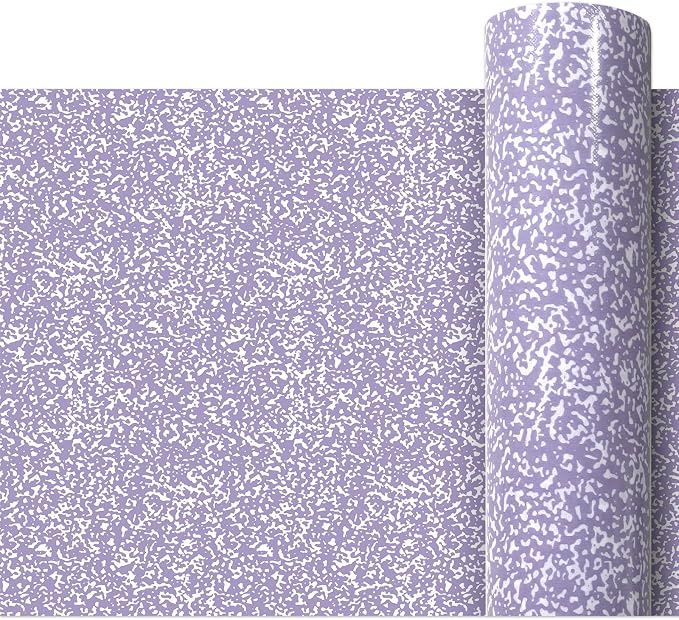 Purple Composition Bulletin Board Roll Reusable Waterproof Erasable Composition Notebook Non-Woven Fabric Bulletin Board Roll Purple Background Poster for Classroom Decor Wrapping Craft 15.7" x 20ft