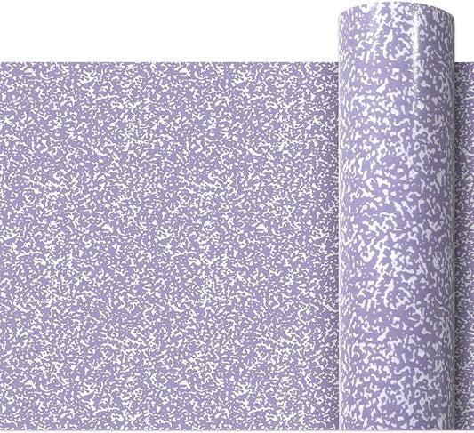 Purple Composition Bulletin Board Roll Reusable Waterproof Erasable Composition Notebook Non-Woven Fabric Bulletin Board Roll Purple Background Poster for Classroom Decor Wrapping Craft 15.7" x 20ft