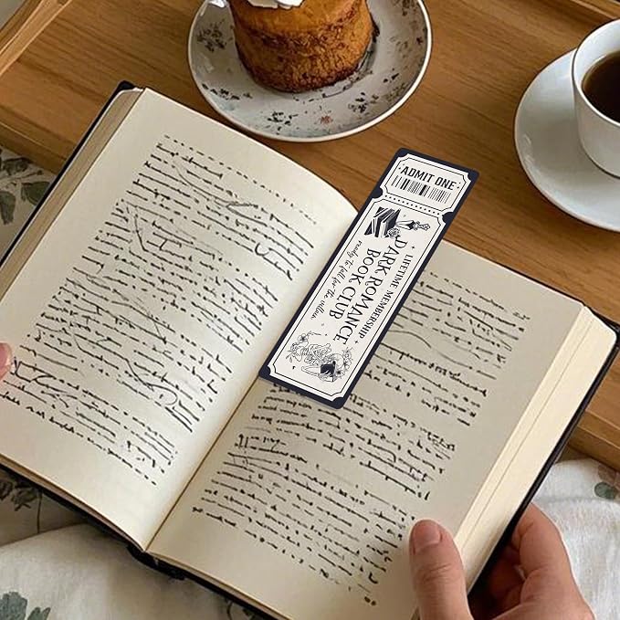 Dark Gothic Romance Bookmarks: 20 PCS Ticket-Style Bookish Gifts, Aesthetic Spicy Book Accessories for Women, Reading Merch for Adults & Book Club Lovers